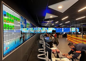 mining control room with video wall