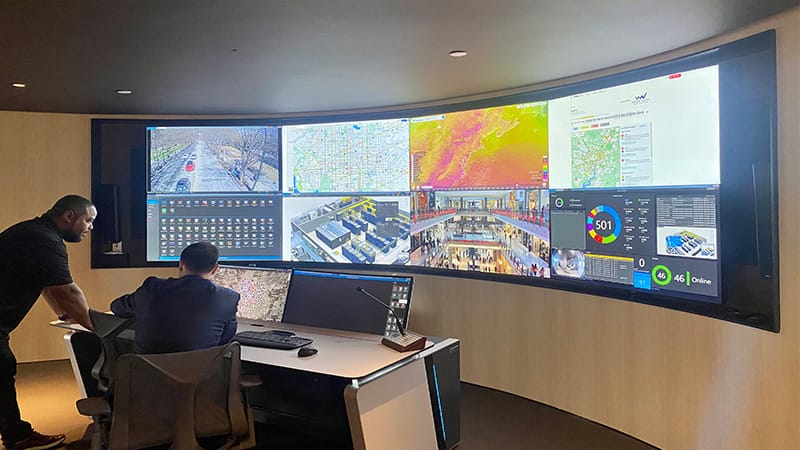 Integrated Control Room with 8 screens